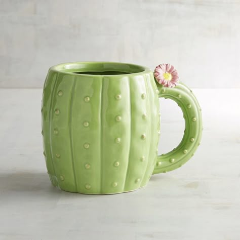 Cactus Accessories, Cactus Mug, Tanah Liat, Cactus Decor, Keramik Design, Southwest Style, Cute Cups, Cool Mugs, Coffee Cafe