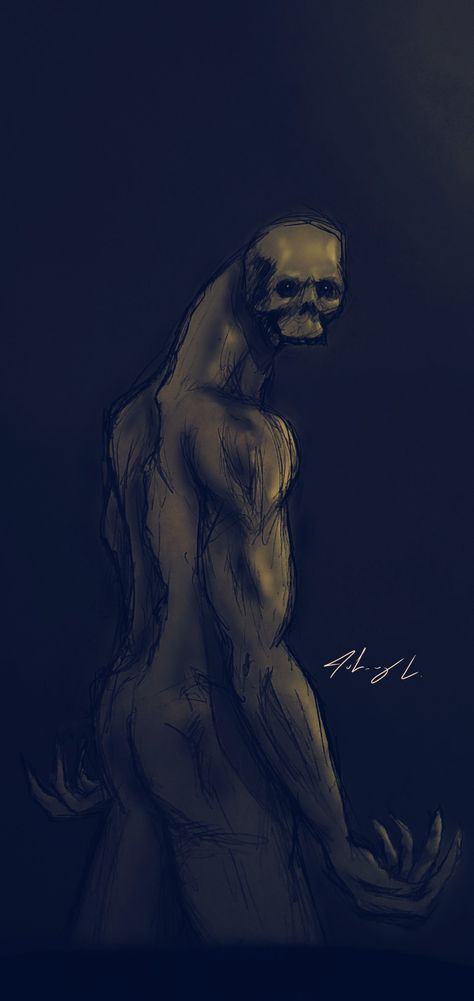 Nightmare monster Nightmare Fuel Monster, Body Horror Monster Art, Nightmares Art Dreams, Nightmare Art Dreams, Nightmare Fuel, Skin Walker Art, Nightmare Creatures, Body Horror Monster, Skin Walker