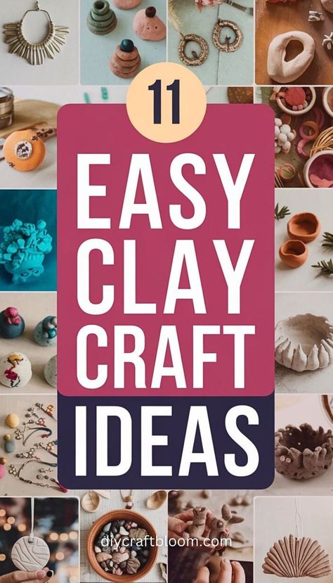 Try these easy clay craft ideas to create beautiful handmade decor and fun DIY projects. From simple clay jewelry to cute home accessories, these crafts are perfect for beginners. Get step-by-step instructions and creative inspiration on the blog. #ClayCraftIdeasEasy #DIYClayProjects #HandmadeCrafts Clay Crafts