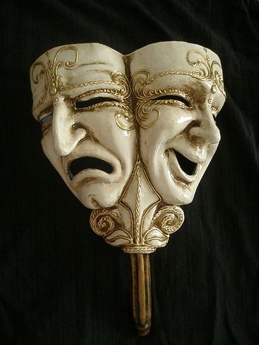 We are just as serious as we are comedic. We take pride in our work but we know how to have fun. Comedy Mask, Comedy Tragedy Masks, Drama Masks, Tragedy Mask, Venice Mask, Venetian Carnival Masks, Mask Aesthetic, Mrs Hudson, Theatre Masks