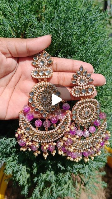 Allrounderme Crafter on Instagram: "Beautiful Kundan earrings making at home 😱🔥🔥 How to make stone earrings 👆#earrings #diy #kundan #handmade #crafts #instareels" How To Make Earrings At Home, Diy Kundan Jewellery, Jewellery Making At Home, Diy Necklace Making, Earrings Making, Earrings Diy, Kundan Earrings, April 25, Fancy Jewelry