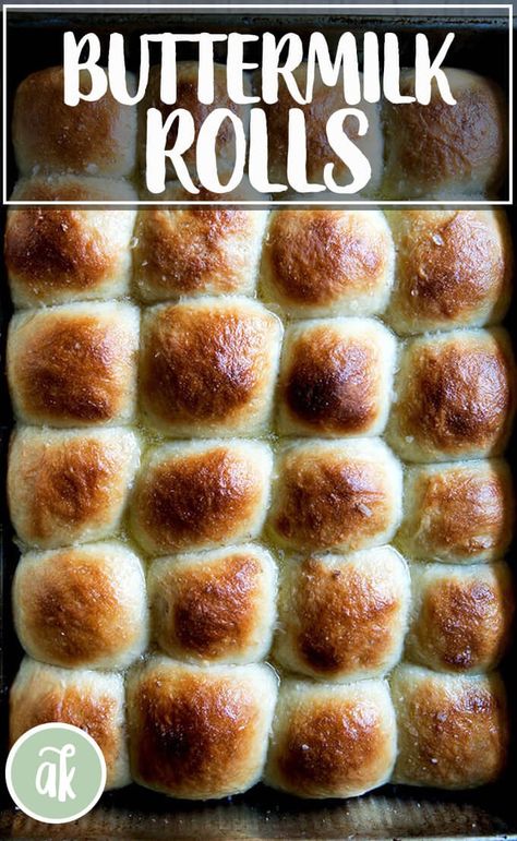 No-Knead Buttermilk Pull-Apart Rolls — so easy and delicious! Soft and squishy, slightly sweet, these buttermilk rolls are perfect for any holiday gathering, but Thanksgiving in particular. Make the dough a day in advance to get a jumpstart on preparations. #noknead #buttermilk #rolls #bread #easy #thanksgiving #overnight Buttermilk Rolls, Festive Bread, Parker House Rolls, Flaky Salt, Bread Toast, No Knead, Instant Yeast, Pull Apart, Holiday Gathering