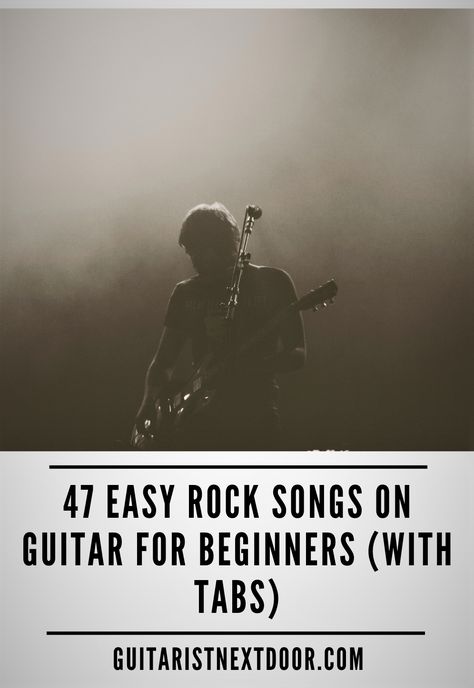 When starting out with the guitar, it’s super important to find easy songs to learn from your favorite genre. And clearly, you are into rock like so many of us... Check out 47 easy rock songs on guitar at Guitaristnextdoor.com! Learn Guitar Songs, Guitar Books, Learn Something New Everyday, Guitar Lovers, Rock Guitar, Rock Songs, Song List, Easy Guitar, Guitar For Beginners