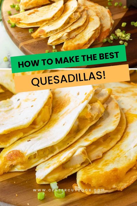 How to Make Quesadillas on the Stove Quesadilla With Corn Tortilla, How To Make A Quesadilla On The Stove, Cheese Quesadillas Easy, How To Make A Quesadilla, Quessidla Recipes, Best Cheese For Quesadillas, Best Quesadillas, Homemade Quesadillas, Chicken Quesadillas Easy