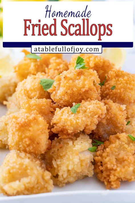 Deep Fried Scallops, Fried Scallops Recipe, Breaded Scallops, Bay Scallop Recipes, Scallops Recipes, Shrimp And Scallop Recipes, Scallop Appetizer, Bbq Meals, Scallop Recipe