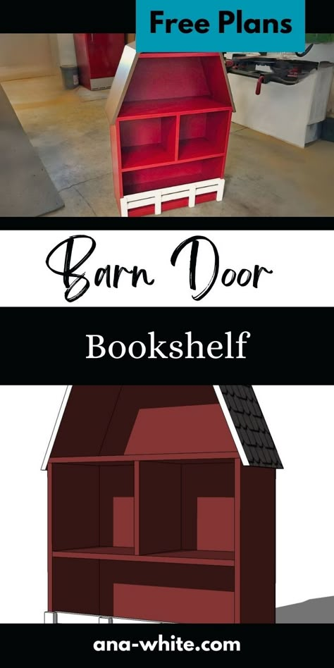 Barn Bookshelf, Bookshelf Diy, Farm Nursery Theme, Farm Bedroom, Barn Bedrooms, Loft Flooring, Shelf Diy, Nursery Bookshelf, Barn Storage