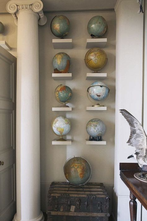 Aynhoe Park, Travel Room, Globe Decor, Map Globe, Small Shelves, Jenny Packham, Park Weddings, Travel Decor, Uk Wedding