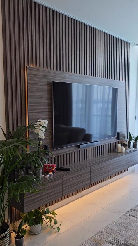 Luxury Tv Wall, Tv Wall Panel, Modern Tv Room, Modern Tv Unit, Modern Tv Unit Designs, Wall Tv Unit, Feature Wall Living Room, Modern Tv Wall Units, Desain Pantry