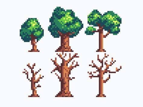 Fairy Grove, Pixel Art Icon, Different Trees, Personajes Studio Ghibli, Pixel Art Background, Witch Garden, Pixel Art Tutorial, Pixel Animation, Tree Icon