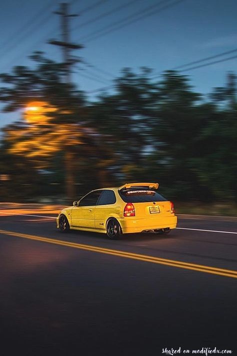 Custom yellow Honda Civic Ek9 Type R ride | Modified hot hatch Honda Civic Ek9 Hatchback, Honda Civic Hatchback Wallpapers, Ek Hatch Wallpaper, Honda Civic Ek9 Type R Wallpaper, Ek9 Type R Wallpaper, Honda Ek9 Wallpaper, Honda Ek9 Type R, Ek9 Modified, Honda Ek9 Jdm