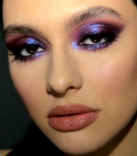 Purple And Blue Eyeshadow, Colourful Makeup Looks, Whimsical Makeup, 80s Makeup, After Eight, Swag Makeup, Ethereal Makeup, Dope Makeup, Edgy Makeup