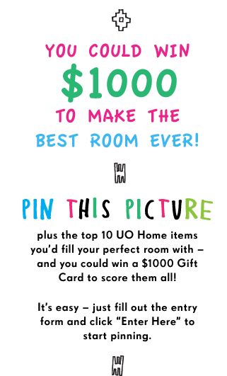 pinning for winning? "uo X Pinterest Back To College Contest"", Urban Outfitters X Pinterest Contest, Uo X Pinterest Back To College Contest, Uo X Pinterest Contest, Urban Outfitters Room, Urban Rooms, Big Porch, Dorm Style, Linda Thompson