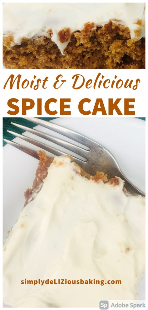 Homemade Spice Cake Recipe, Cinnamon Spice Cake, Homemade Spice Cake, Cake Mix Recipes Homemade, Diy Cake Recipes, Moist Spice Cake, Recipe With Cream Cheese, Fall Cake Recipes, Spice Cake Recipes