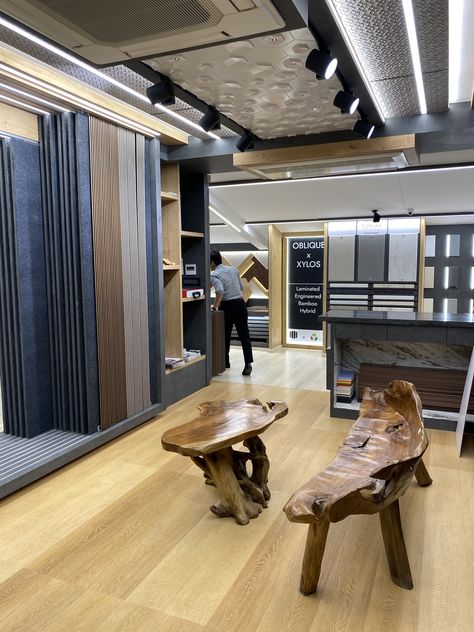 Laminates Showroom Display, Laminate Display Showroom, Plywood Showroom Display, Laminate Showroom, Plywood Showroom, Floor Showroom, Interior Showroom, Interior Design Sites, Tile Display