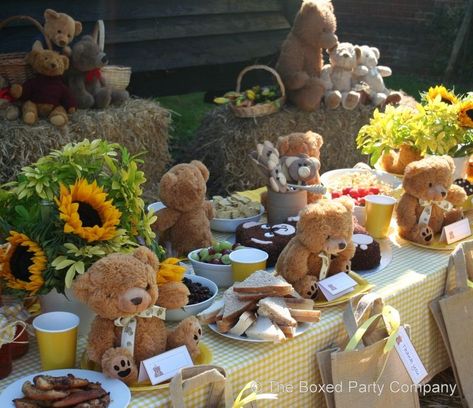 Teddy Bear Tea Party, Teddy Bear Picnic Birthday Party, Teddy Bear Birthday Party, Teddy Bear Crafts, Picnic Birthday Party, Teddy Bear Party, Bear Picnic, Picnic Theme, Teddy Bear Theme