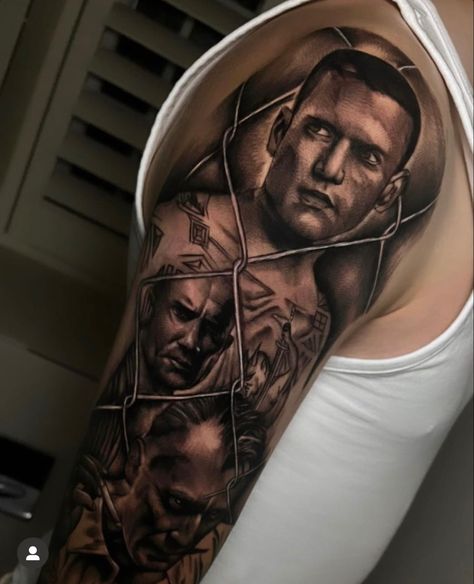 Tattoo Ideas Males, Prison Tattoos, Tattoos For Black Skin, Prison Break, Portrait Tattoo, Tattoos