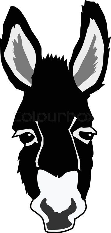 Silhouette of donkey | Stock Vector | Colourbox on Colourbox Donkey Painted Rocks, Donkey Line Drawing, Donkey Silhouette, Donkey Clipart, Donkey Painting, Donkey Svg, Silhouette Arte, Donkey Drawing, Cute Donkey