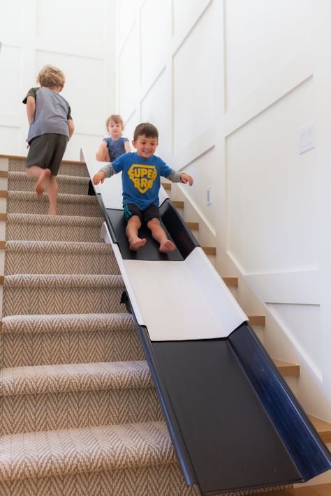 Stairslide - The OFFICIAL Stairslide Website Staircase Slide, Indoor Slide, Stair Slide, Diy Slides, Indoor Slides, Sensory Room, Diy Stairs, Diy Cans, Indoor Fun