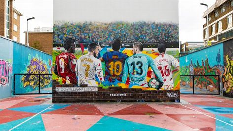 Football Mural, Cities Around The World, Large Mural, Eden Hazard, 2d Design, Street Artists, Public Art, Mural Wallpaper, Art Works