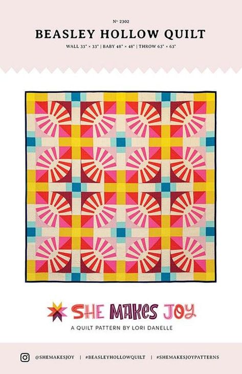 Beasley Hollow Quilt Pattern by She Makes Joy - Etsy Basic Quilt, Quilt Modernen, Pattern Quilt, House Quilts, Modern Crafts, Foundation Piecing, How To Finish A Quilt, Foundation Paper Piecing, January 2024