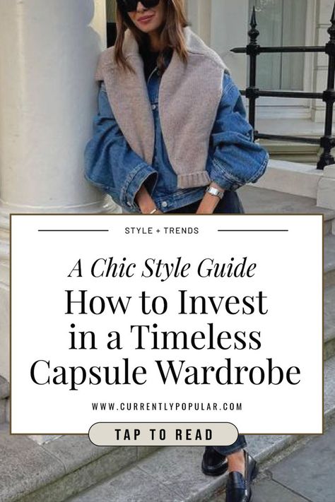 Learn how to invest in a capsule wardrobe with essential items that elevate your style. This guide covers strategic fashion budgeting to help you curate a chic and timeless collection. Ideal for anyone wanting to simplify their wardrobe and enhance their daily outfits with quality pieces. Chic Capsule Wardrobe, Minimalist Wardrobe Capsule, Build A Capsule Wardrobe, Ultimate Capsule Wardrobe, Capsule Wardrobe Checklist, Fashion Me Now, Wardrobe Fashion, Capsule Wardrobe Essentials, Corporate Fashion