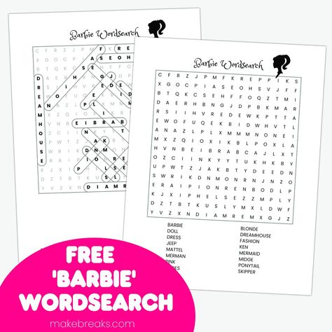 Fun Word Search, Free Barbie, Improve Your Vocabulary, Longest Word, Word Search Puzzles, Short Words, Word List, Letter Paper, Cool Words