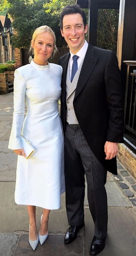 Saying yes to the dress: Misha, pictured with fiance Mikey Hess, said that designing her own wedding gown has been a 'lengthy' but special process Suits Actress, Valentino Gowns, Misha Nonoo, Bridal Design, Saying Yes, Cool Blonde, Husband Shirts, Princess Eugenie, Tulle Gown