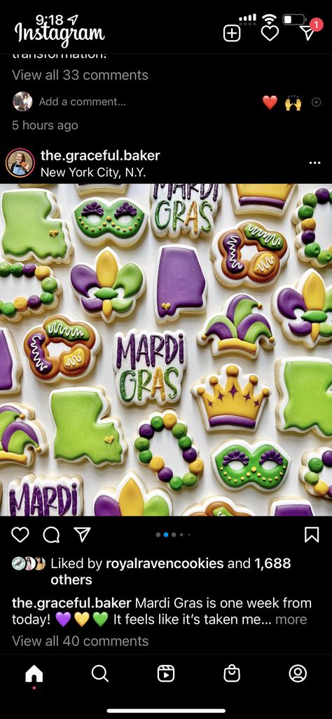 Mardi Gras Cookies, Mardi Gra, Baby Shower Cookies, Icing Cookies, Royal Icing Cookies, Decorated Cookies, Royal Icing, Cake Cookies, Mardi Gras