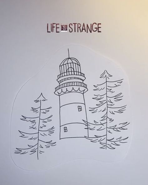 Life Is Strange 2 Tattoo, Life Is Strange Sketch, Life Is Strange Lighthouse Tattoo, Life Is Strange True Colors Tattoo Ideas, Life Is Strange 2 Sean Sketchbook, Life Is Strange Tattoo, Bedroom Door Decorations, Z Tattoo, Maybe In Another Life