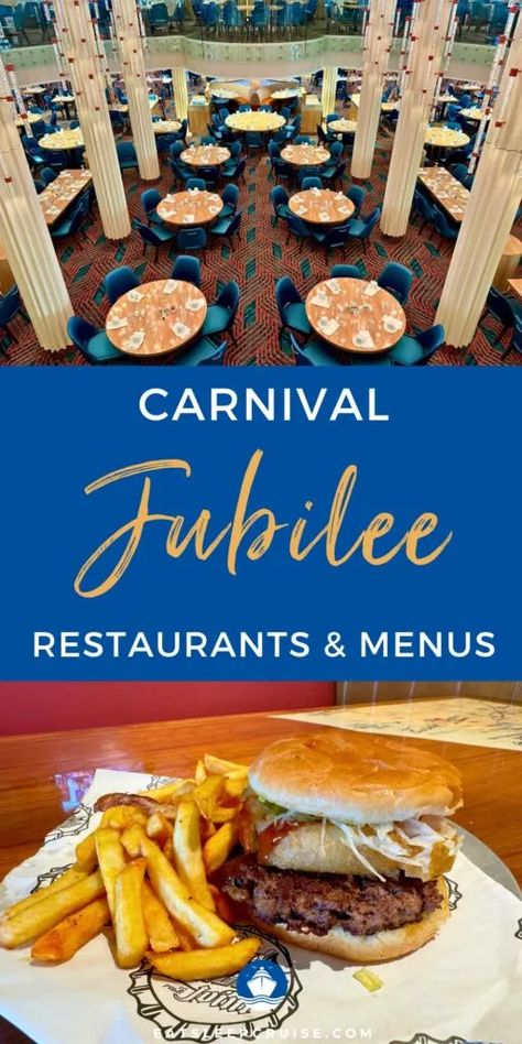 Carnival Jubilee Restaurants and Menus - We are back from a cruise on Carnival's newest ship and have put together this complete Carnival Jubilee restaurants guide with menus. Carnival Jubilee Cruise Ship, Carnival Jubilee, Cruise Carnival, Cruise Checklist, Cruise Ship Pictures, Cruising Tips, Cruise Food, Cruise Essentials, Cruise Excursions