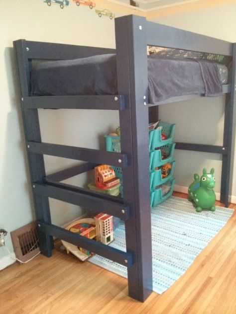 Plans For Loft Bed, Twin Size Loft Bed Plans Easy Diy, Cool Loft Beds, Bunk Loft, Build A Loft Bed, Attic Bed, Diy Loft, Kid Bedrooms, Bunk Bed Plans