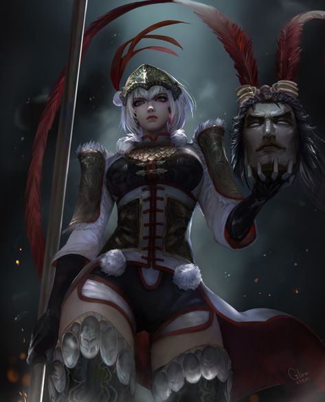 Dynasty Warriors Characters, Sengoku Musou, Dynasty Warriors, Samurai Warrior, Fantasy Artwork, Anime Artwork, Bad Girl, Character Design Inspiration, Feel Good Videos