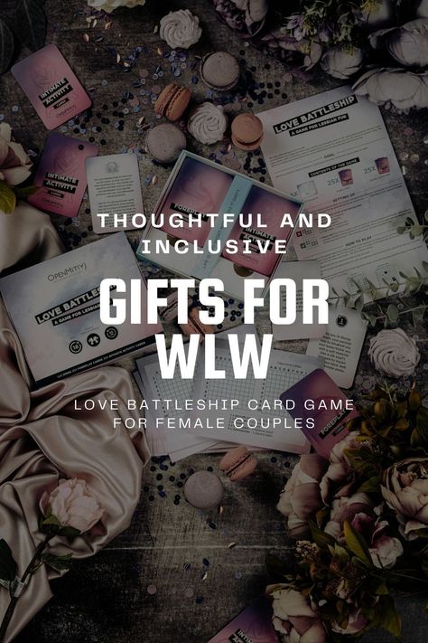 Surprise her with WLW gifts from OpenMity - Love Battleship card Game for lesbians. Thoughtful gestures for a love-filled journey. Queer Anniversary Gifts, Birthday Box Ideas For Girlfriend, Lesbian Couple Gifts, Lesbian Christmas Gifts, Lesbian Birthday Gifts, Masc Girlfriend Gifts, Lesbian Anniversary Gift Ideas, Wlw Christmas Gift, Wlw Birthday Gifts