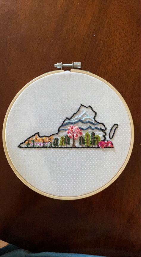 Completed September 2022 Virginia Embroidery, Mountain Climbers, September 2022, Sewing Studio, Rock Climbing, Hole Punch, Climbing, Virginia, Embroidery