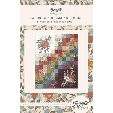 Color Patch Cascade Quilt Pattern by Fancy That Design House - Moda Fabrics | My Favorite Quilt Store Cascade Quilt, Bear Paw Quilt, Quilt Pattern Book, Fabric Patterns Design, Easy Quilt Patterns, Missouri Star Quilt, Gradient Design, How To Finish A Quilt, Panel Quilts