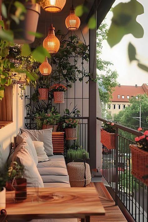 Cozy Balcony, Cheap Landscaping Ideas, Balkon Decor, Balcony Design Ideas, Garden Nook, Tiny Balcony, Small Balcony Ideas Apartment, Small Balcony Design, Apartment Plants