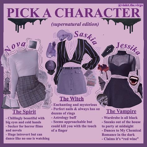 v🥀 on Instagram: “Since I’m way too excited about Halloween: which character are you? I’m definitely Jessika ............................. #niche #nichepage…” Witchcore Aesthetic Outfits, Supernatural Witch, Niche Aesthetic, Which Character Are You, Witch Ghost, Mood Clothes, 90s Fashion Grunge, About Halloween, Fashion Grunge