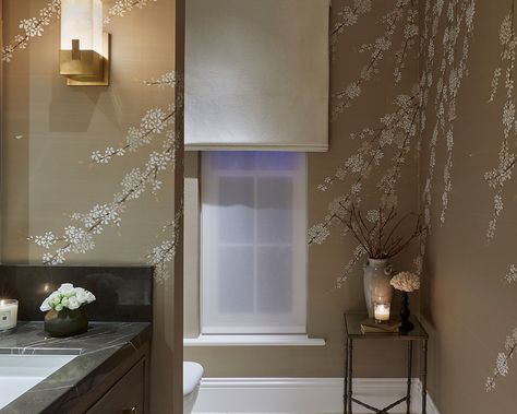 Introducing the Fromental by Sophie Paterson Interiors collaboration | Homes & Gardens Fromental Wallpaper, Sophie Paterson Interiors, Sophie Paterson, Interior Design Color, Blossom Tree, Cherry Blossom Tree, Bathroom Designs, Deep Love, Guest Bedroom