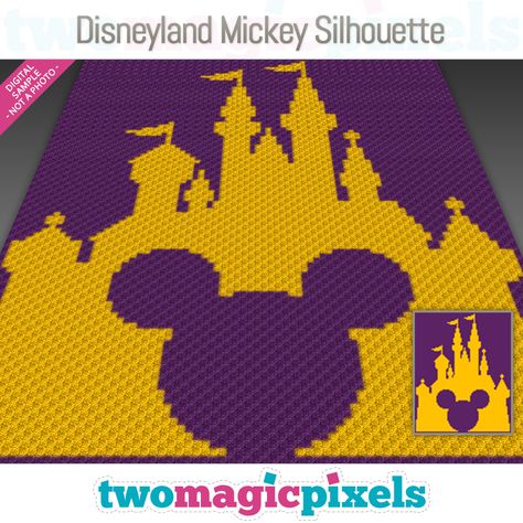 Magic Pixels, Cross Stitch Plastic Canvas, Two Magic Pixels, Cross Stitch Graph, Mickey Mouse Blanket, Crochet Mickey Mouse, Disney Blanket, Crochet Travel, C2c Graph