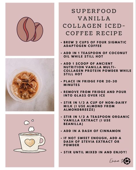 Collagen Powder Recipes, Healthy Iced Coffee, Collagen Coffee, Collagen Recipes, Coffee Inspiration, Collagen Protein Powder, Powder Recipe, Collagen Supplements, Coffee Recipe