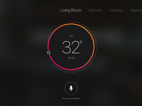 Shot 020 - Thermostat Widget by Husam Elfaki Car Ui, Car Gauges, Controller Design, Widget Design, Dashboard Design, Scale Design, Ui Inspiration, Design System, Mobile Design