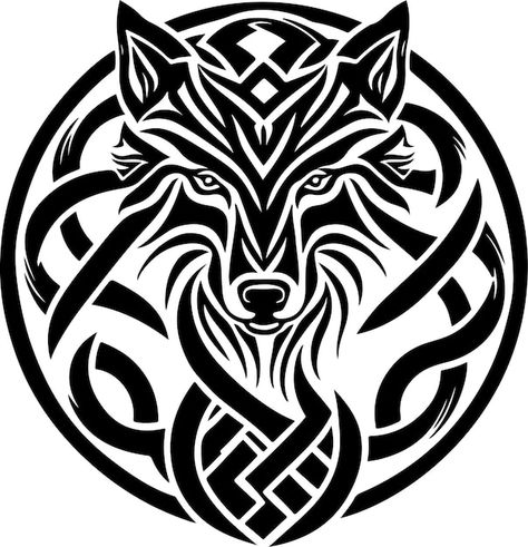 Celtic Wolf Design, Vector Design Graphics, Wolf Head Silhouette, Celtic Wolf Tattoo, Wolf Stencil, Wolf Symbol, Wolf Vector, Celtic Wolf, Tattoo Wolf