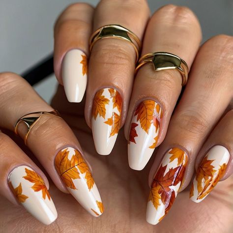 💫 Autumn Leaf Nails fall nails Fall Nails Ideas Autumn Leaves, Fall Nails Leaf, Fall Leaves Nail Designs, Autumn Leaf Nails, Fall Leaves Nails, Fall Leaf Nails, Fall Leaf Nail Art, November Nails Fall, Leaf Nails