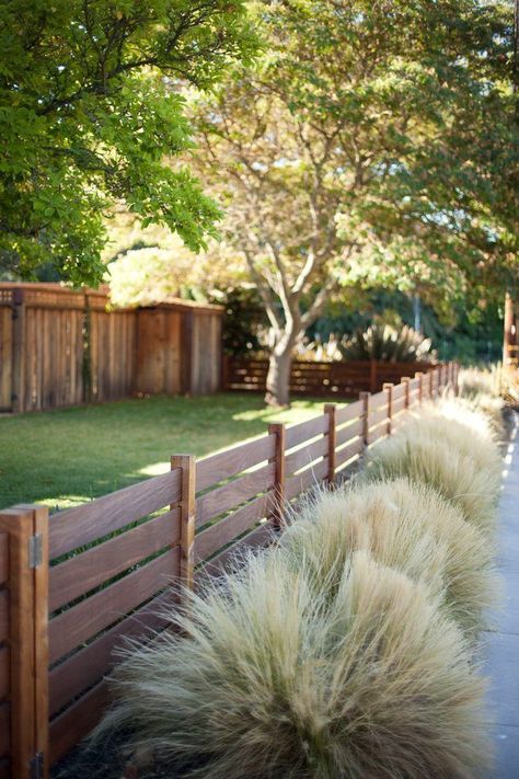 Privacy Fence Landscaping, Backyard Fence Decor, Diy Garden Fence, Privacy Fence Designs, Garden Privacy, Backyard Privacy, Diy Fence, Front Yard Fence, Fence Landscaping