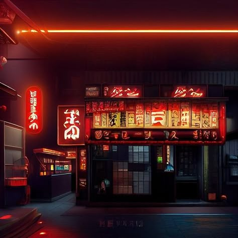 Cyberpunk Noodle Bar, Korean Night Life, Cyberpunk Environment, Tokyo Dark, Korean Bar, Cyberpunk Interior, Tokyo Ramen, Kyoto Food, Tokyo Cafe