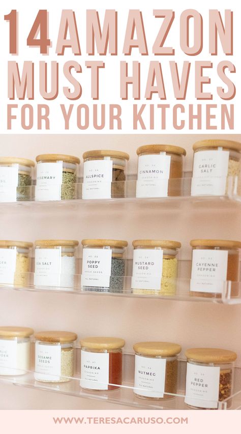 Amazon Organization Must Haves, Cooking Must Haves, Amazon Organization, Mediterranean Diet Snacks, Mediterranean Diet Food List, Pantry Space, Organizational Design, Amazon Kitchen Finds, Amazon Kitchen Must Haves