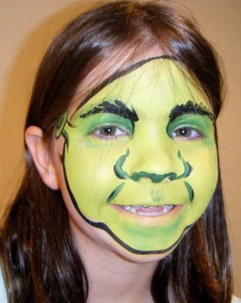 Shrek Face Paint, Shrek Face, Makeup Ide, Mask Face Paint, Fair Face, Alien Makeup, Movie Makeup, Hallowen Ideas, Makeup Face Charts