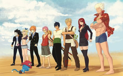 Fairy Tail & One Piece crossover Fairy Tail Crossover, One Piece Crossover, One Piece Fairy Tail, Anime Fairy Tail, Fairy Tail Ships, Nami One Piece, Love Fairy, Anime Nerd, Anime Fairy