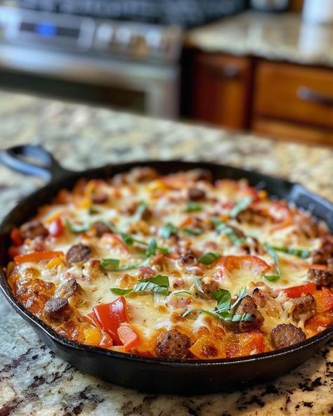 Pizza In A Pan, Pizza Skillet, Cooktop Cove, Casserole Kitchen, Skillet Pizza, Counting Carbs, Keto Pizza, Pizza Recipes Homemade, Low Carb Pizza