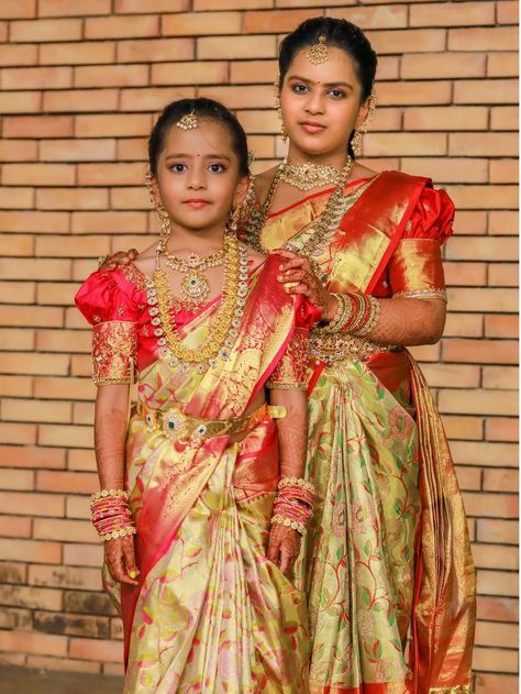 Nishka and Shika Saree ceremony Sisters have a unique bond like no other. #sareeceremony #halfsaree #halfsareeceremony #traditional #traditionalphotography #halfsaree #sareeceremony #kkluckyphotography Half Saree Ceremony, Saree Ceremony, Half Saree Function, Kids Designer Dresses, Blouse Hand Designs, Saree Look, Half Saree, Hand Designs, Saree Wedding